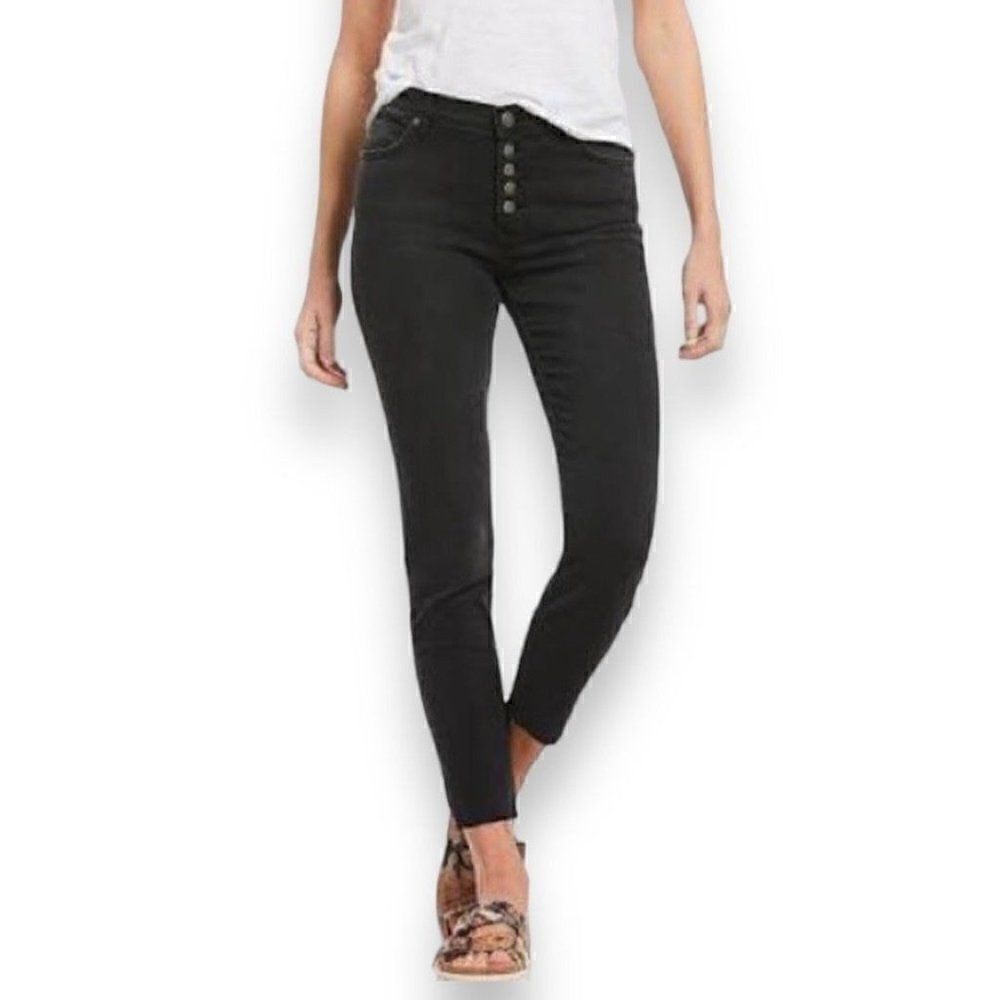 Free People Exposed Button Fly Skinny Jeans - Picture 2 of 12